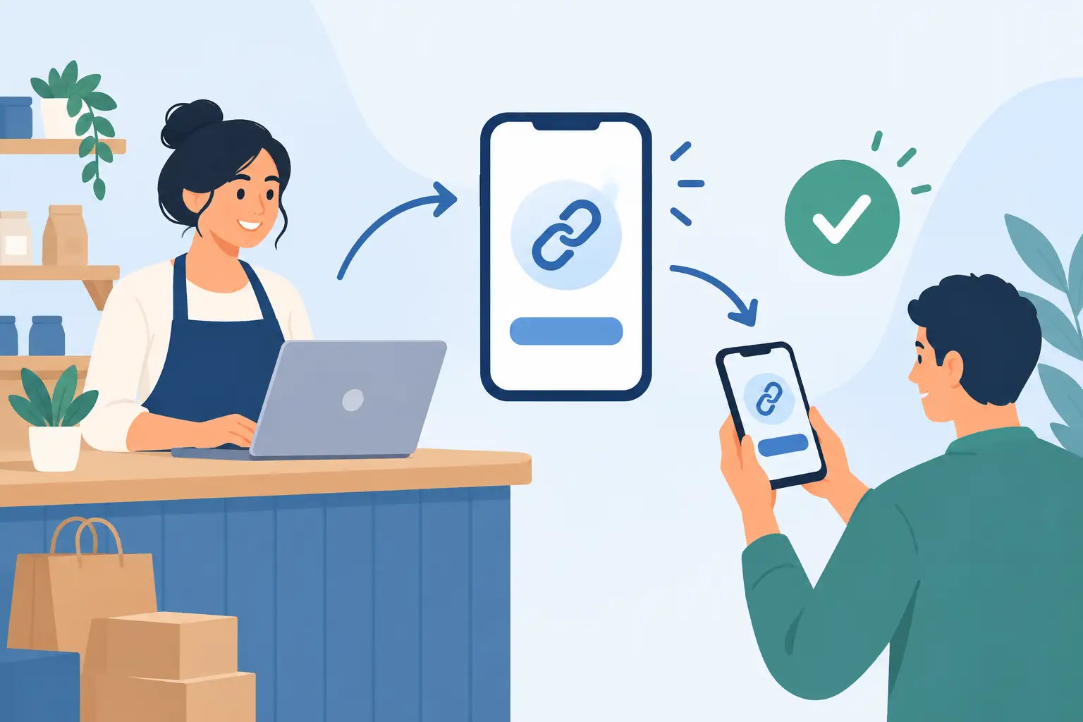 كيف تعمل روابط الدفع للشركات الصغيرة